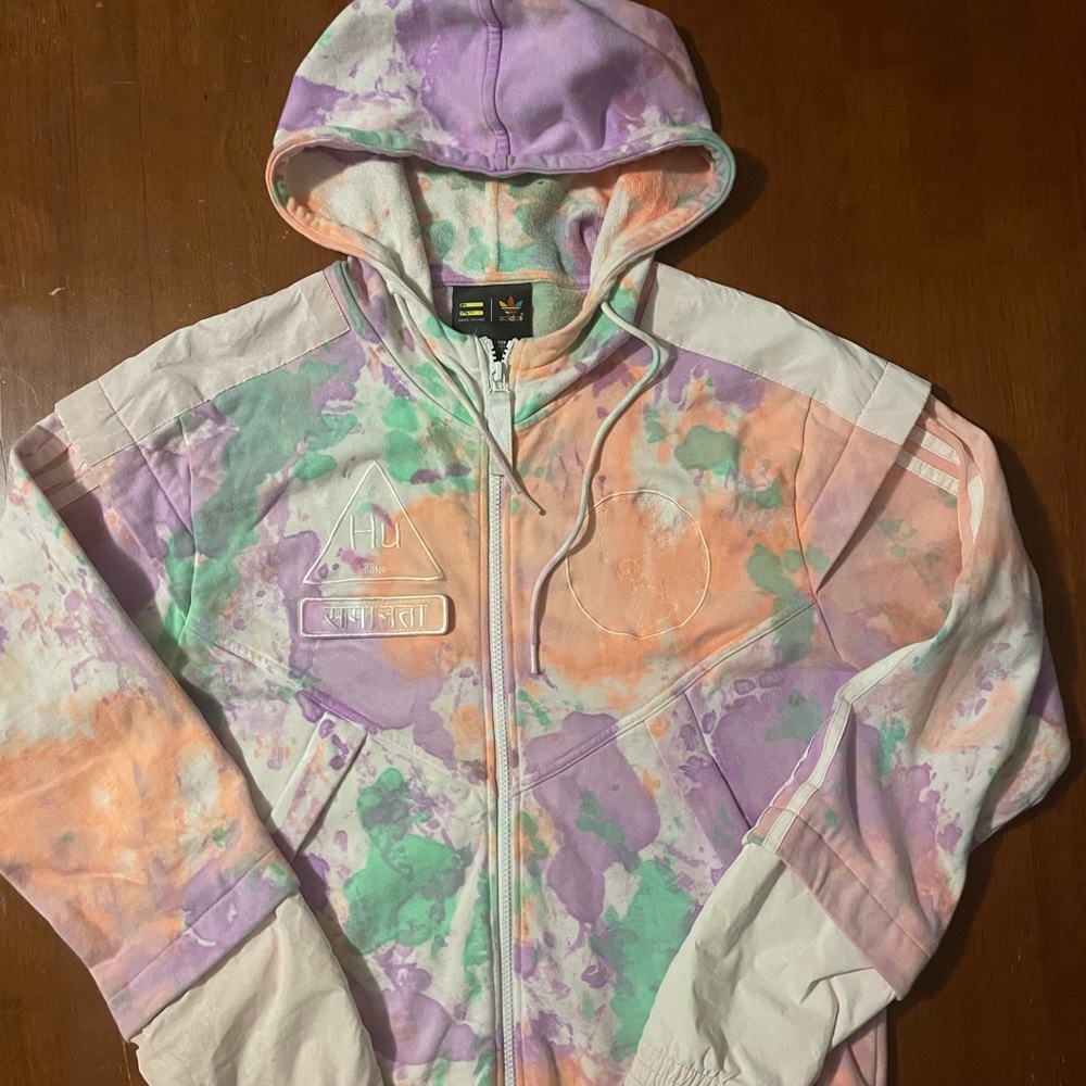 Adidas Originals/Pharrell Williams HU Holi Full Zip Hoodie Powder Dye